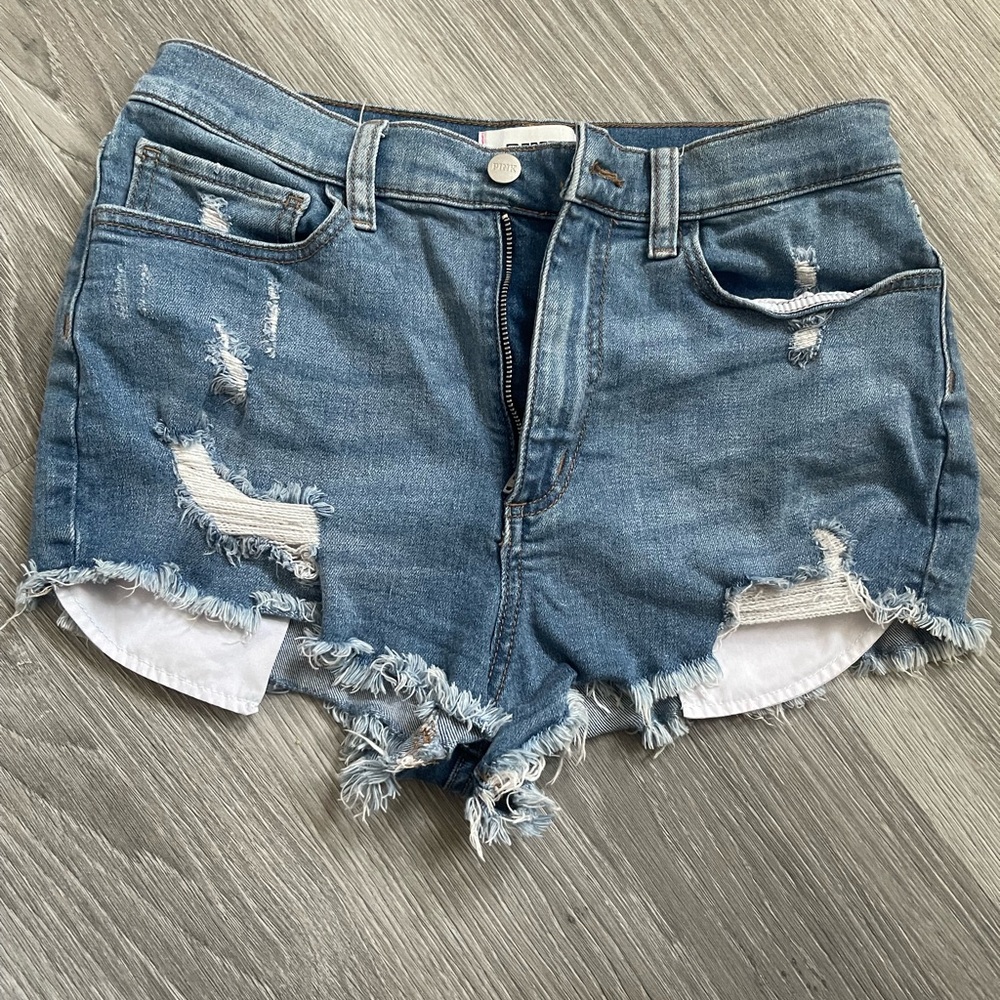 Pink Denim Shorts